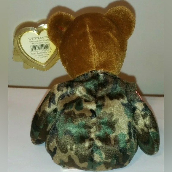 Ty Beanie Baby - HERO the USA Army Military USO Bear - MINT with MINT TAGS - Picture 5 of 7